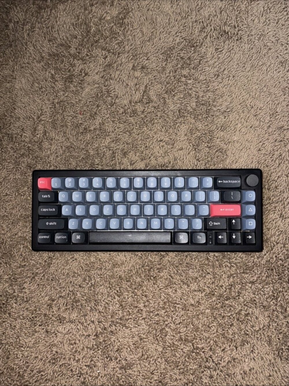 Custom GMK67 Mechanical Keyboard – Lubed Akko Cream Blue Switches